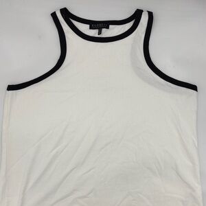 Eloquii Contrast Ribbed Tank Top